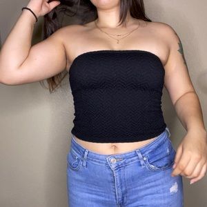 Black bandeau top
